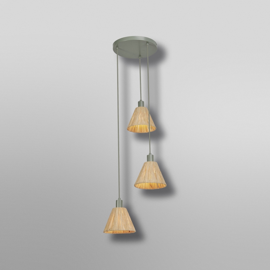 Ledvance - Lühter DECOR RAFFIA 3xE27/15W/230V Palmi niin