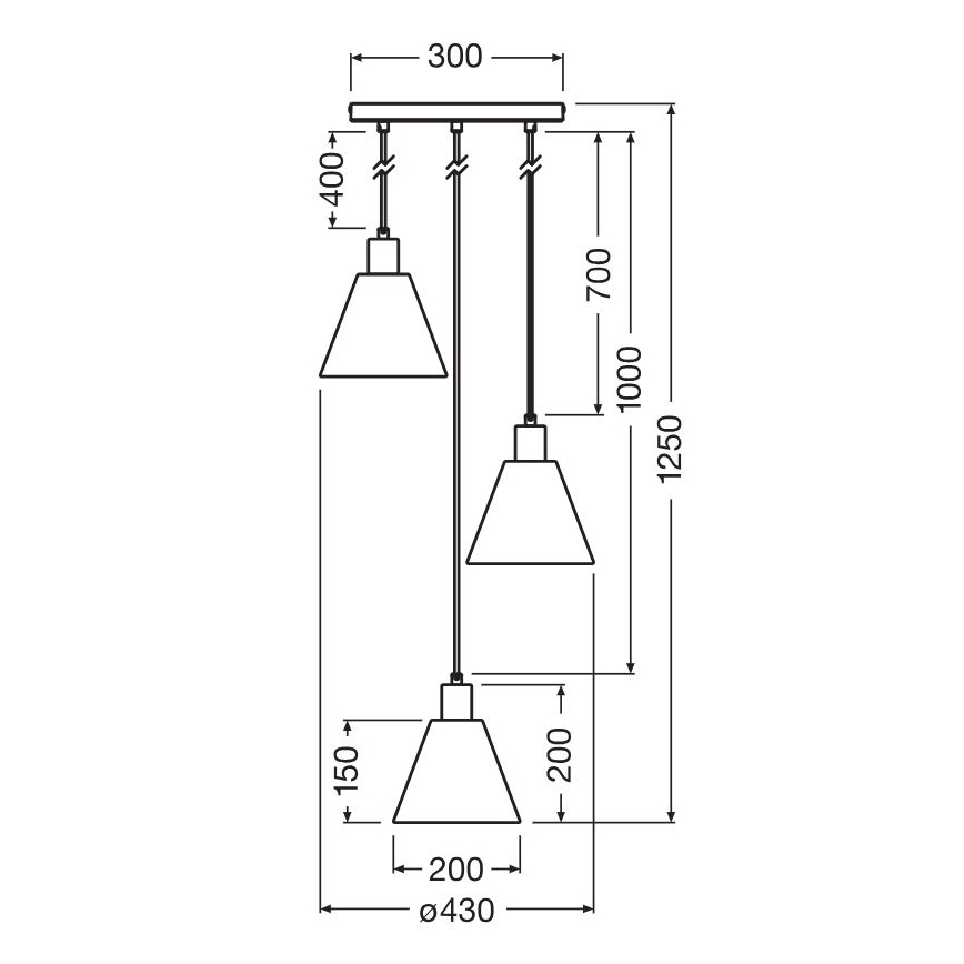 Ledvance - Lühter DECOR RAFFIA 3xE27/15W/230V Palmi niin