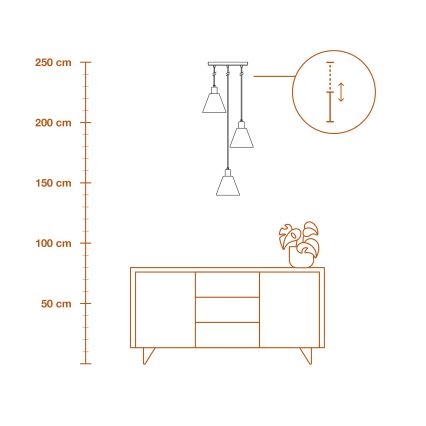 Ledvance - Lühter DECOR RAFFIA 3xE27/15W/230V Palmi niin