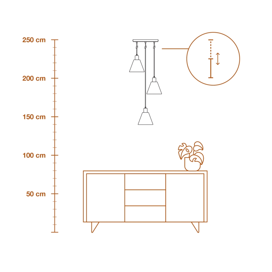 Ledvance - Lühter DECOR RAFFIA 3xE27/15W/230V Palmi niin