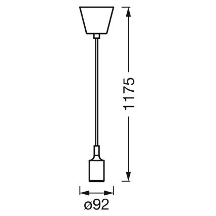 Ledvance - Lühter PENDULUM BELL 1xE27/15W/230V must