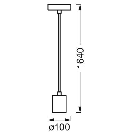 Ledvance - Lühter PENDULUM ROUND 1xE27/15W/230V kuldne