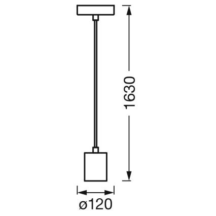 Ledvance - Lühter PENDULUM ROUND 1xE27/15W/230V valge