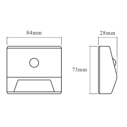 Ledvance - NIGHTLUX LED trepivalgusti anduriga LED/0,25W/3×AAA IP54