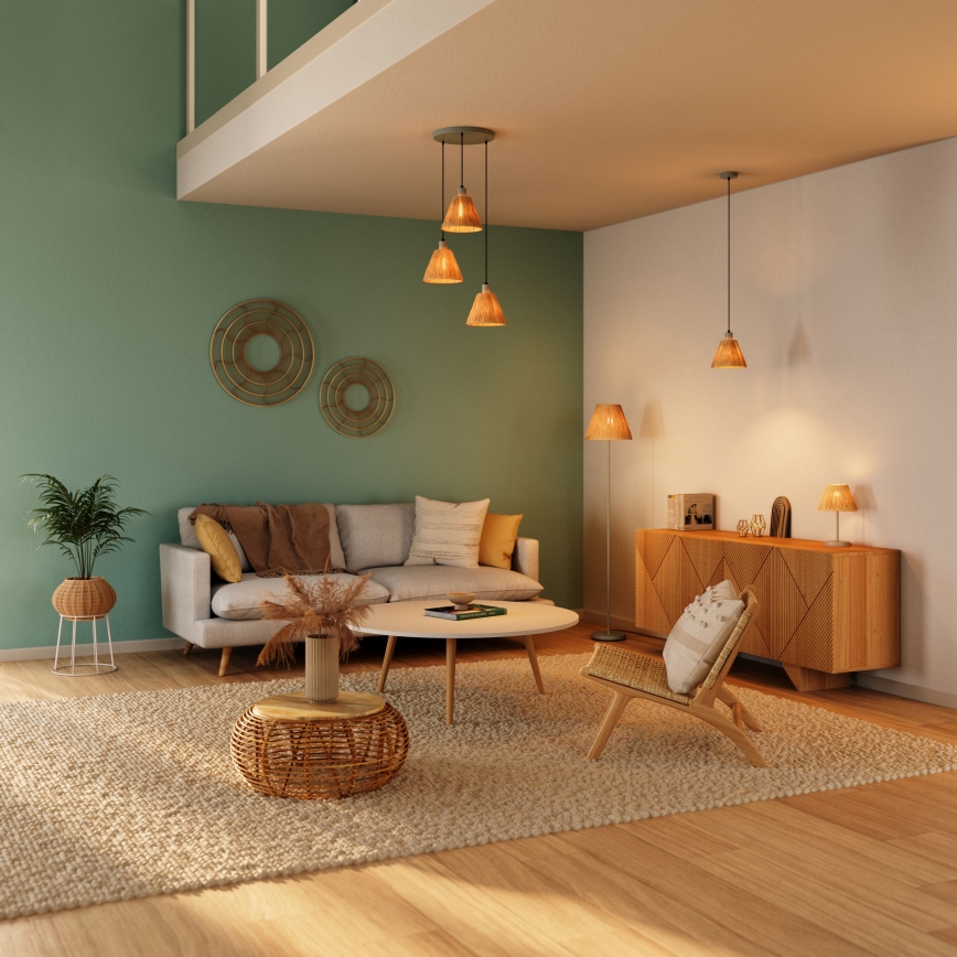 Ledvance - Põrandalamp DECOR RAFFIA 1xE27/15W/230V Palmi niin
