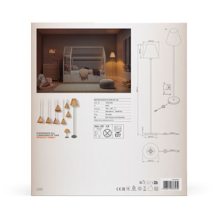 Ledvance - Põrandalamp DECOR RAFFIA 1xE27/15W/230V Palmi niin