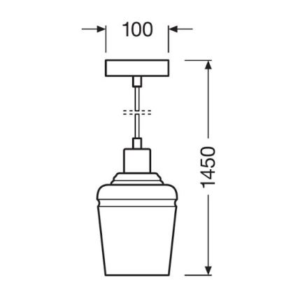 Ledvance - Rippvalgusti JAR 1xE27/40W/230V oranž