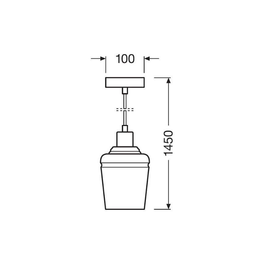 Ledvance - Rippvalgusti JAR 1xE27/40W/230V oranž