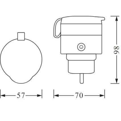 Ledvance - Väli nutikas pistikupesa SMART+ pistik 3680W IP44