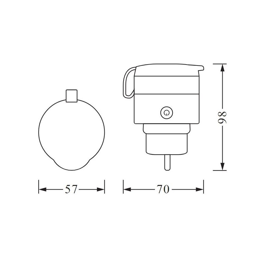 Ledvance - Väli nutikas pistikupesa SMART+ pistik 3680W IP44