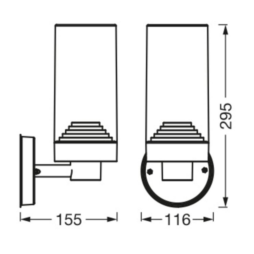 Ledvance - Väli seinavalgusti AMBER 1xE27/20W/230V IP44