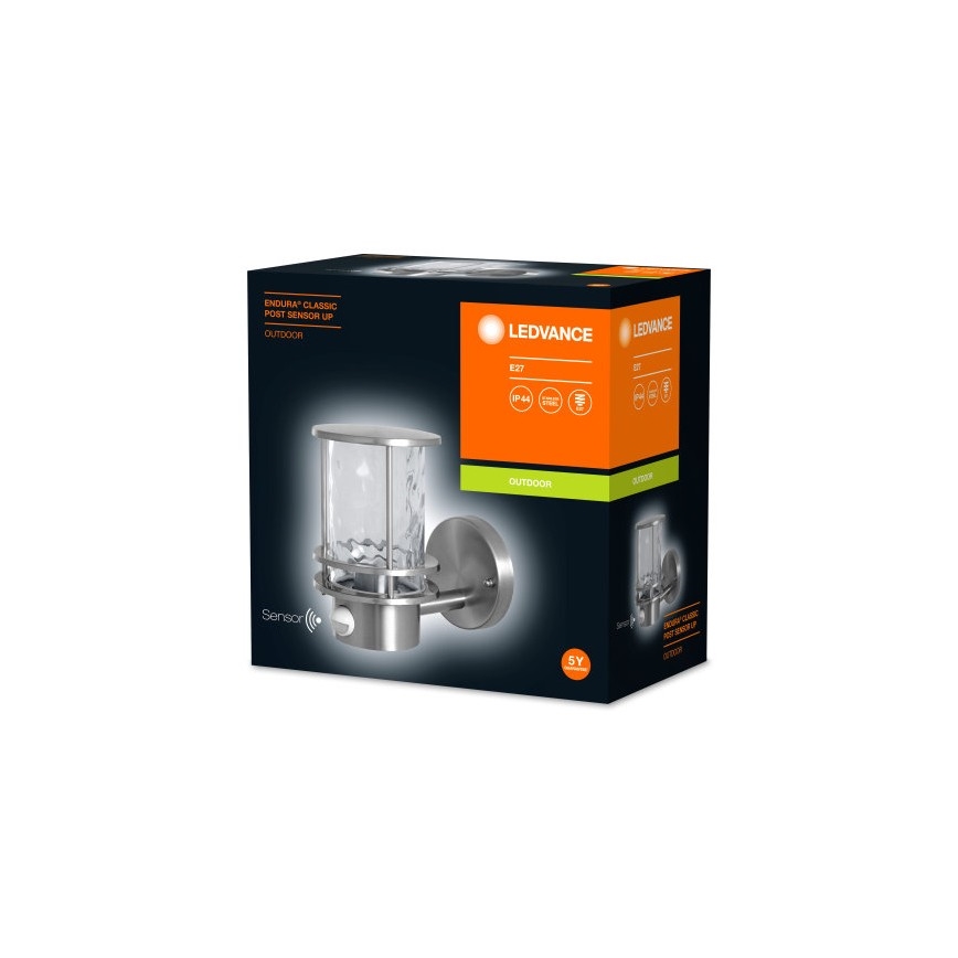 Ledvance - Väli seinavalgusti anduriga ENDURA 1xE27/60W/230V IP44