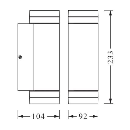 Ledvance - Väli seinavalgusti BEAM 2xGU10/35W/230V IP44