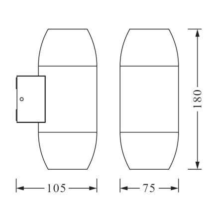 Ledvance - Väli seinavalgusti CANNON 2xGU10/35W/230V IP44