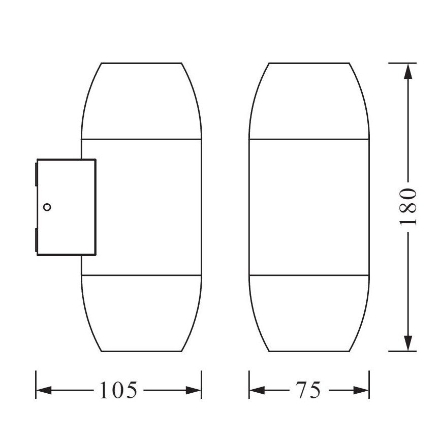 Ledvance - Väli seinavalgusti CANNON 2xGU10/35W/230V IP44