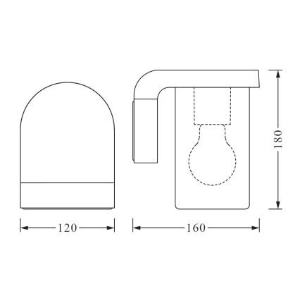 Ledvance - Väli seinavalgusti CASCADE 1xE27/25W/230V IP44