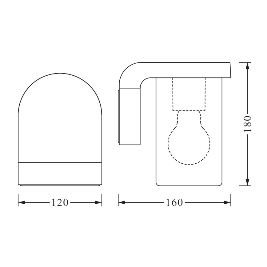 Ledvance - Väli seinavalgusti CASCADE 1xE27/25W/230V IP44