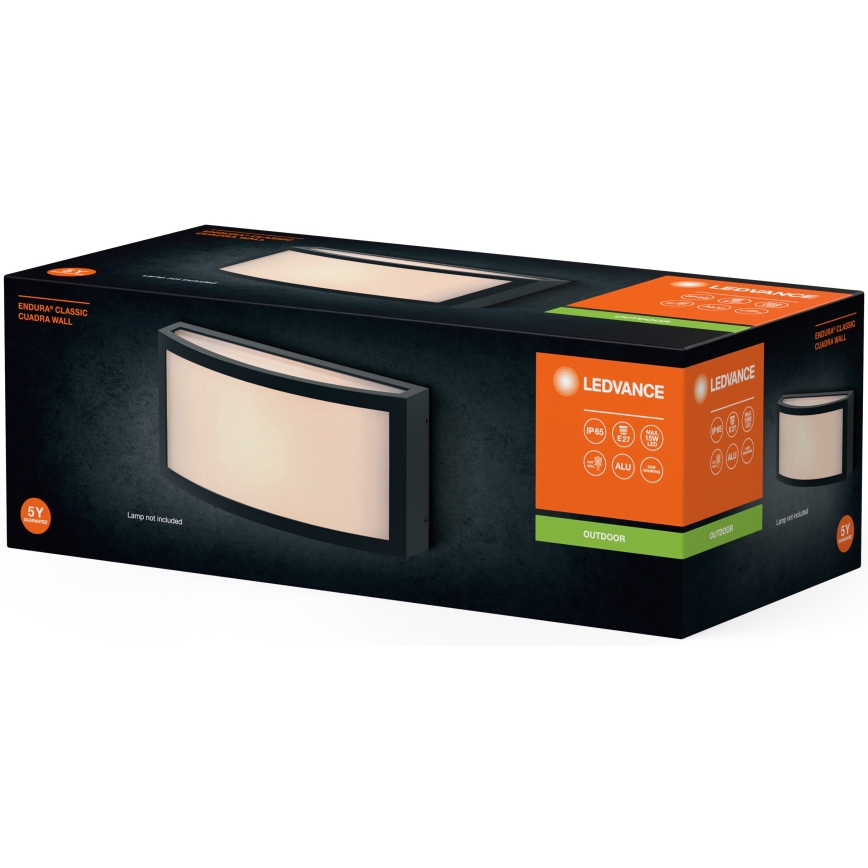 Ledvance - Väli seinavalgusti CUADRA 1xE27/40W/230V IP65