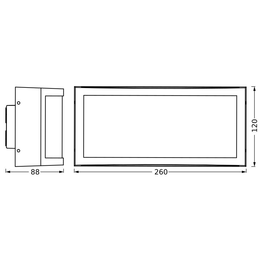 Ledvance - Väli seinavalgusti CUADRA 1xE27/40W/230V IP65