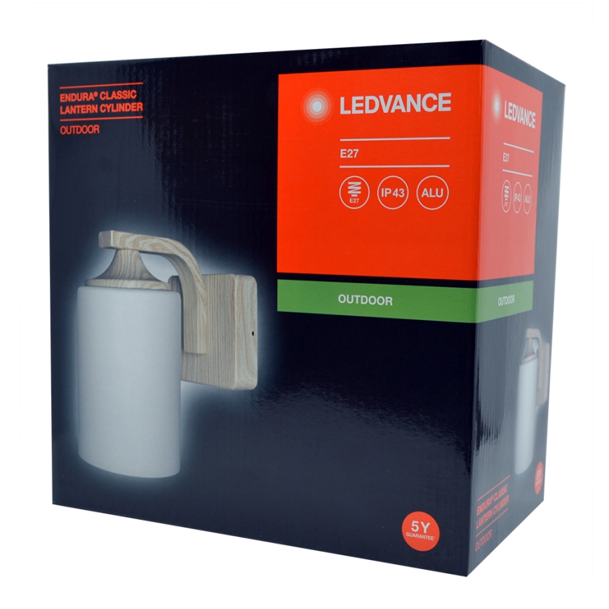 Ledvance - Väli seinavalgusti CYLINDER 1xE27/60W/230V IP43