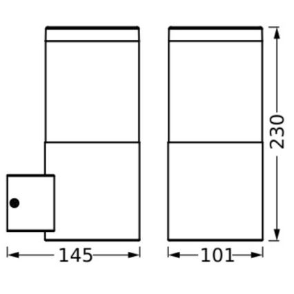 Ledvance - Väli seinavalgusti EBRO 1xE27/20W/230V IP44