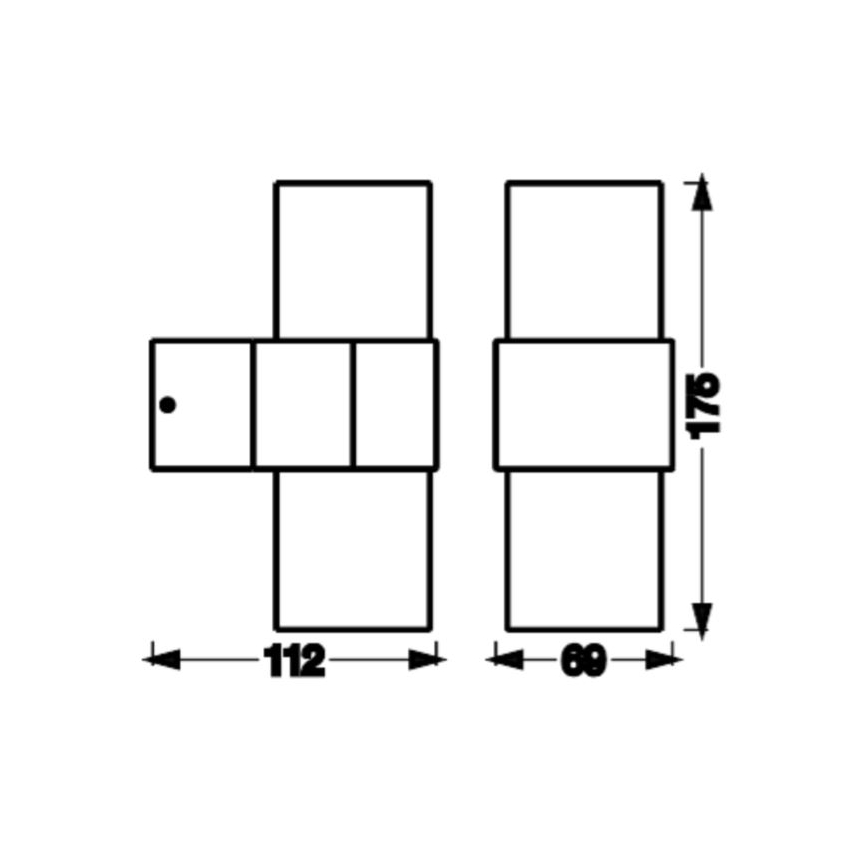 Ledvance - Väli seinavalgusti ENDURA ROTARY 2xGU10/5W/230V IP44