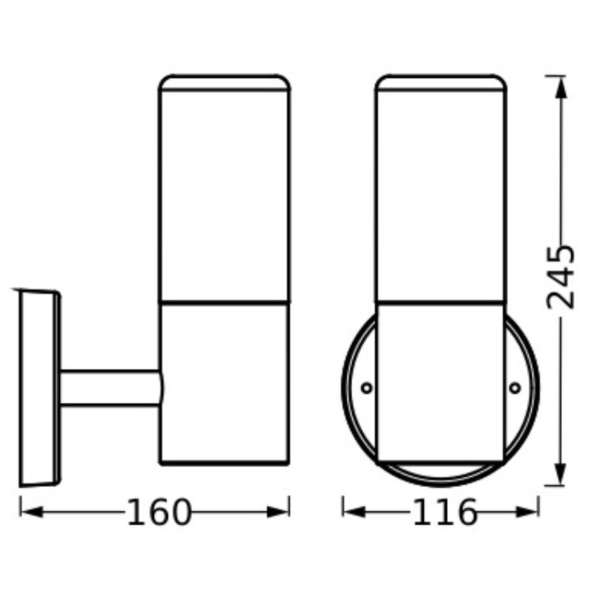 Ledvance - Väli seinavalgusti FIGO CYLINDER 1xE27/20W/230V IP44