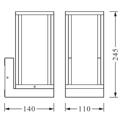 Ledvance - Väli seinavalgusti FRAME 1xE27/60W/230V IP44