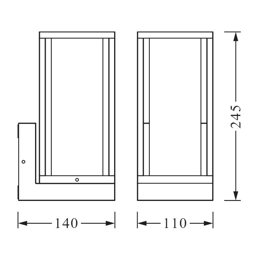 Ledvance - Väli seinavalgusti FRAME 1xE27/60W/230V IP44