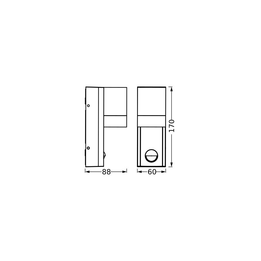Ledvance - Väli seinavalgusti koos anduriga ISIDOR 1xGU10/35W/230V IP65