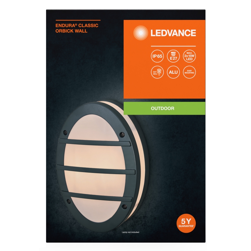 Ledvance - Väli seinavalgusti ORBICK 2xE27/18W/230V IP65