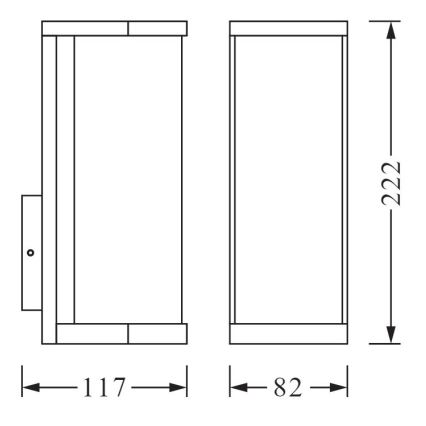 Ledvance - Väli seinavalgusti TUBULAR 1xE27/60W/230V IP44