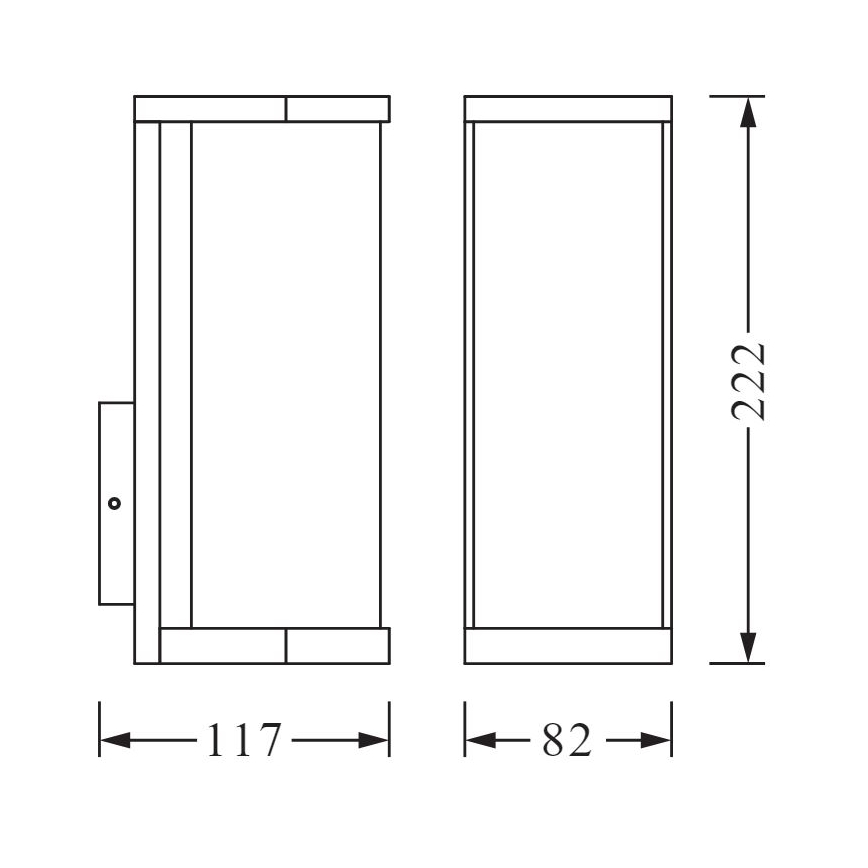 Ledvance - Väli seinavalgusti TUBULAR 1xE27/60W/230V IP44
