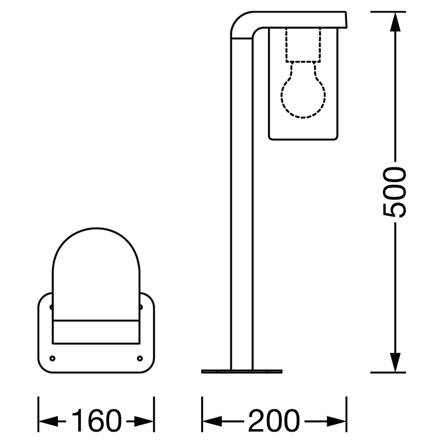Ledvance - Välivalgusti CASCADE 1xE27/25W/230V IP44 50 cm