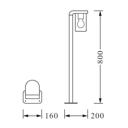 Ledvance - Välivalgusti CASCADE 1xE27/25W/230V IP44 80 cm