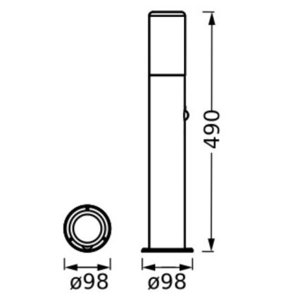 Ledvance - Välivalgusti koos anduriga FIGO CYLINDER 1xE27/20W/230V IP44