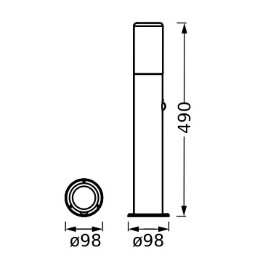 Ledvance - Välivalgusti koos anduriga FIGO CYLINDER 1xE27/20W/230V IP44