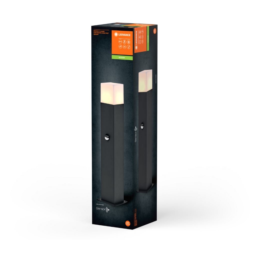 Ledvance - Välivalgusti koos anduriga FIGO SQUARE 1xE27/20W/230V IP44
