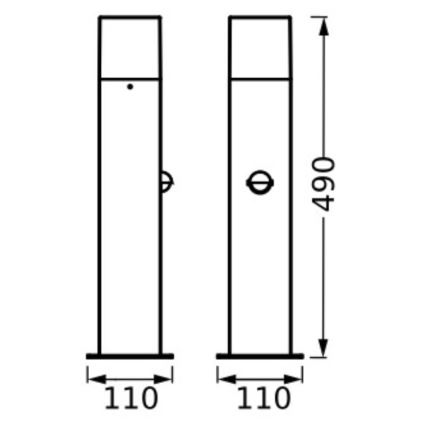 Ledvance - Välivalgusti koos anduriga FIGO SQUARE 1xE27/20W/230V IP44