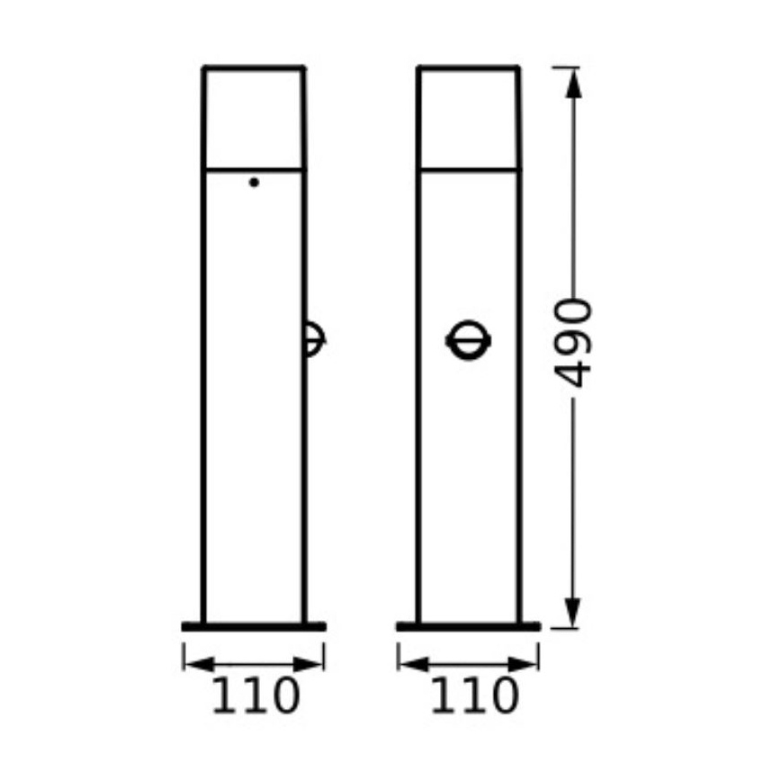 Ledvance - Välivalgusti koos anduriga FIGO SQUARE 1xE27/20W/230V IP44
