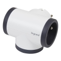 Legrand 049436 - Pistikupesa jaotur swivel 3Z Tüüp E valge/must