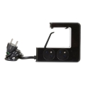 Legrand 050412 - Pikendusjuhe lüliti ja laua hoidikuga 4Z Tüüp E + 2x USB-A 1,5m must
