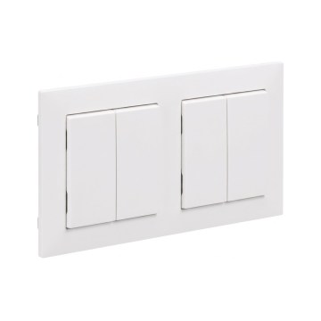 Legrand - 2x topelt trepilüliti č. 5 raamiga SUNO valge