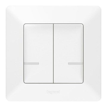 Legrand 752187- Nutikas juhtmevaba 2 nupuga lüliti VALENA 1xCR2032 Wi-Fi IP40