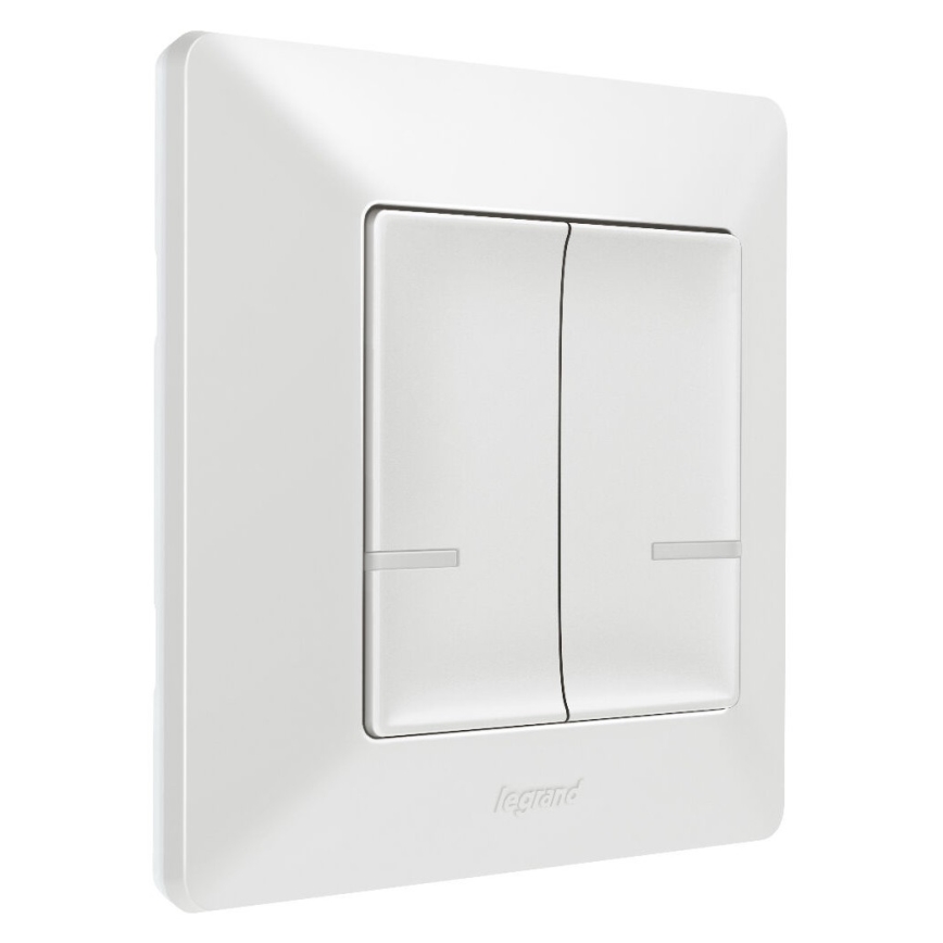 Legrand 752187- Nutikas juhtmevaba 2 nupuga lüliti VALENA 1xCR2032 Wi-Fi IP40