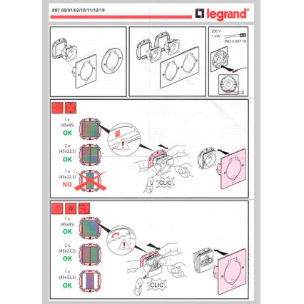 Legrand 89700 - Põrandapistikupesa raam PLATINUM 2M IP44 roostevaba