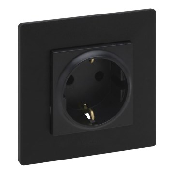 Legrand - Kodune SCHUKO pistikupesa raamiga NILOE STEP 250V must