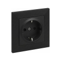 Legrand - Kodune SCHUKO pistikupesa raamiga SUNO 250V must