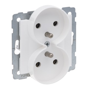 Legrand - Raamita SUNO topeltpistikupesa 250V valge