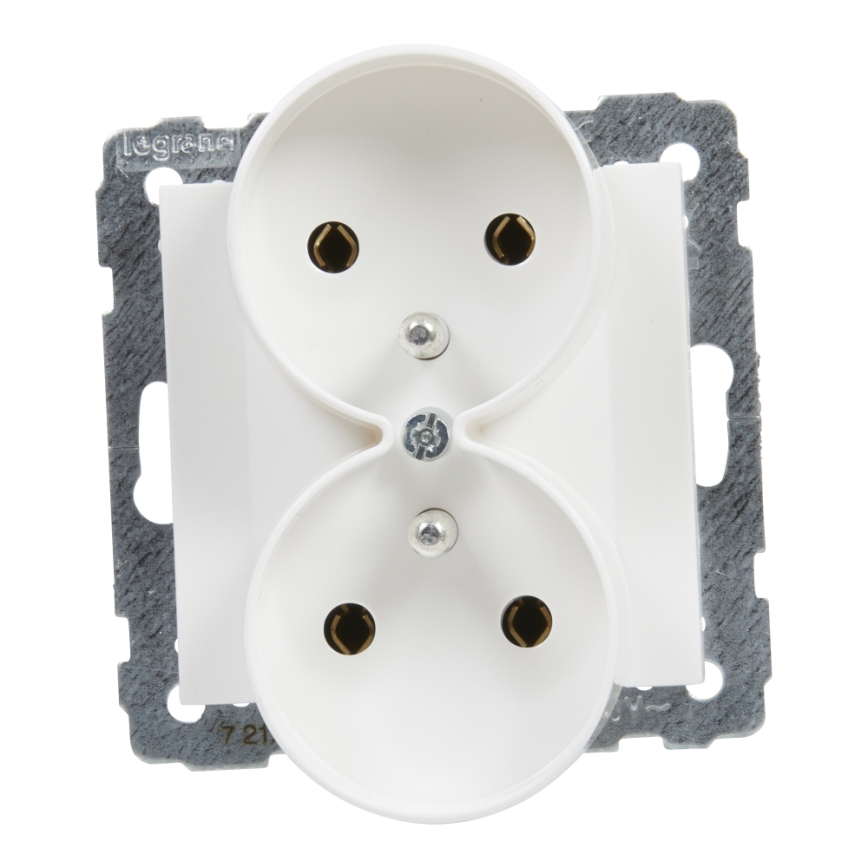 Legrand - Raamita SUNO topeltpistikupesa 250V valge